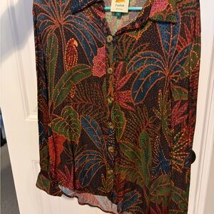 FARM Rio Multicolor Tropical Button Down Shirt